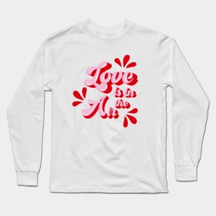 Love retro caligraphy Long Sleeve T-Shirt